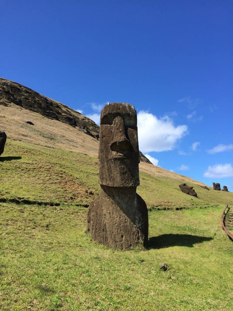 giant heads of Easter Island: Chile