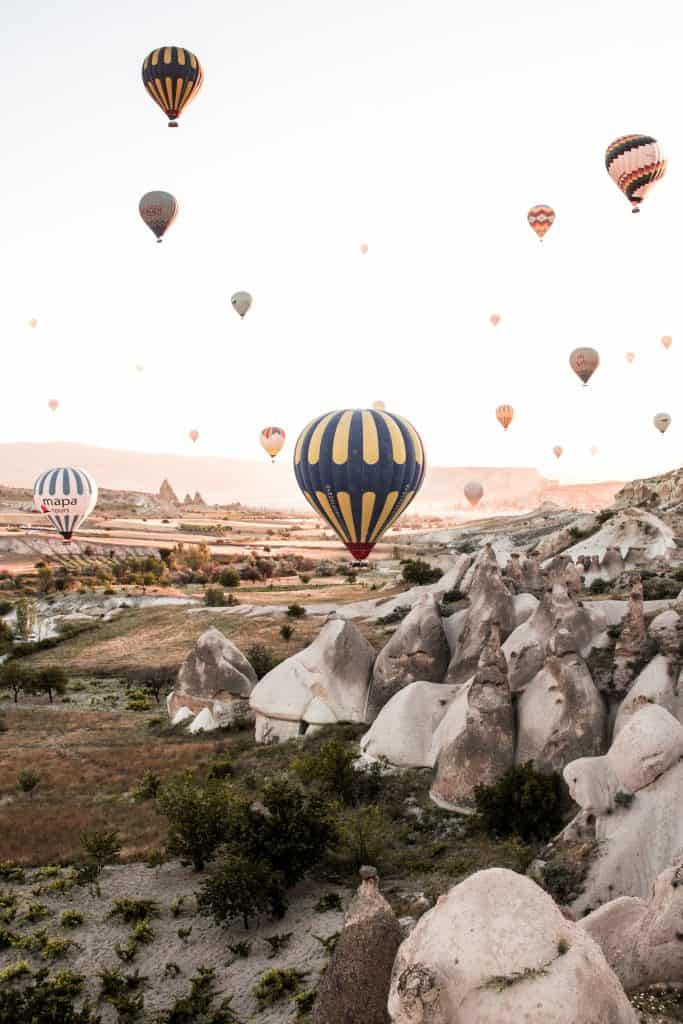 hot air balloon ride in Cappadocia: Turkey