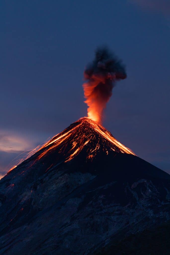 active volcano: Guatemala