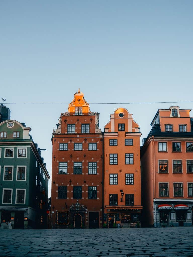 colorful old town of Stockholm: Sweden