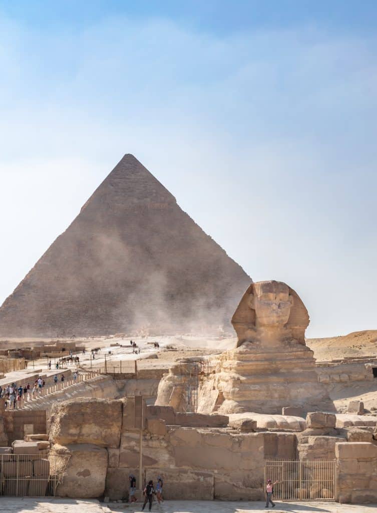 The Pyramids of Giza and the sphinx in Egypt